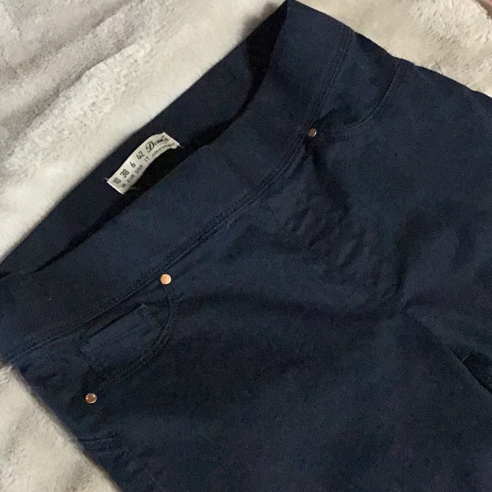 Navy pull on skinny denim company